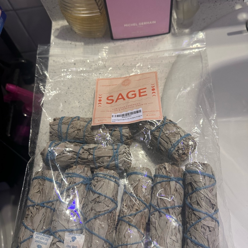 Sage Smudge Sticks with Blue Twine